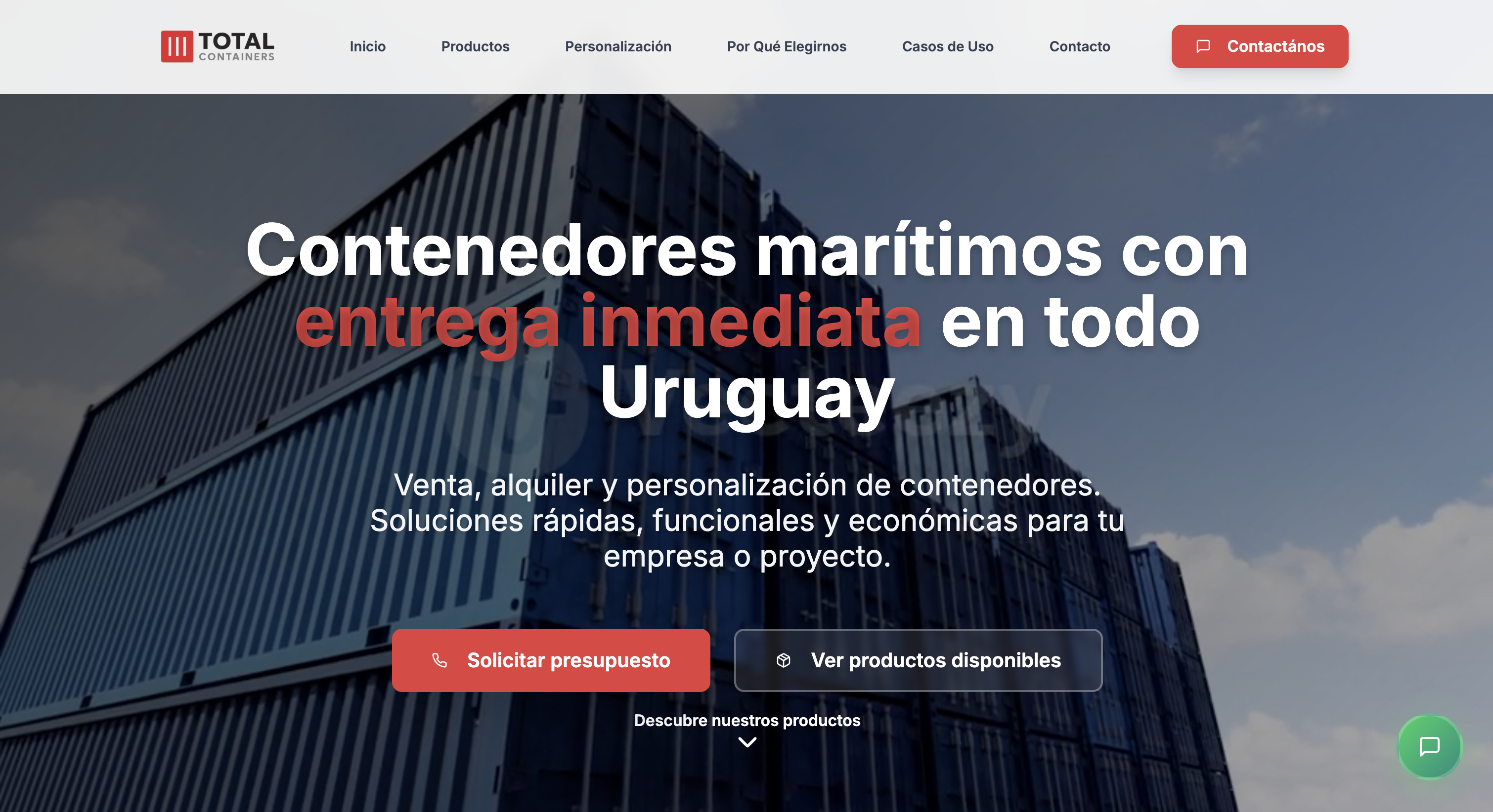 Sitio Web Total Containers